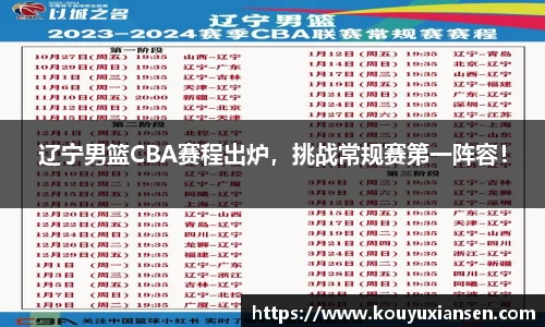 辽宁男篮CBA赛程出炉，挑战常规赛第一阵容！